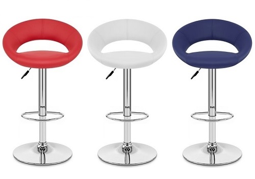 Rent Crescent Faux Leather Stool 35.00  short term for exhibitions and shows in London Birmingham and UK